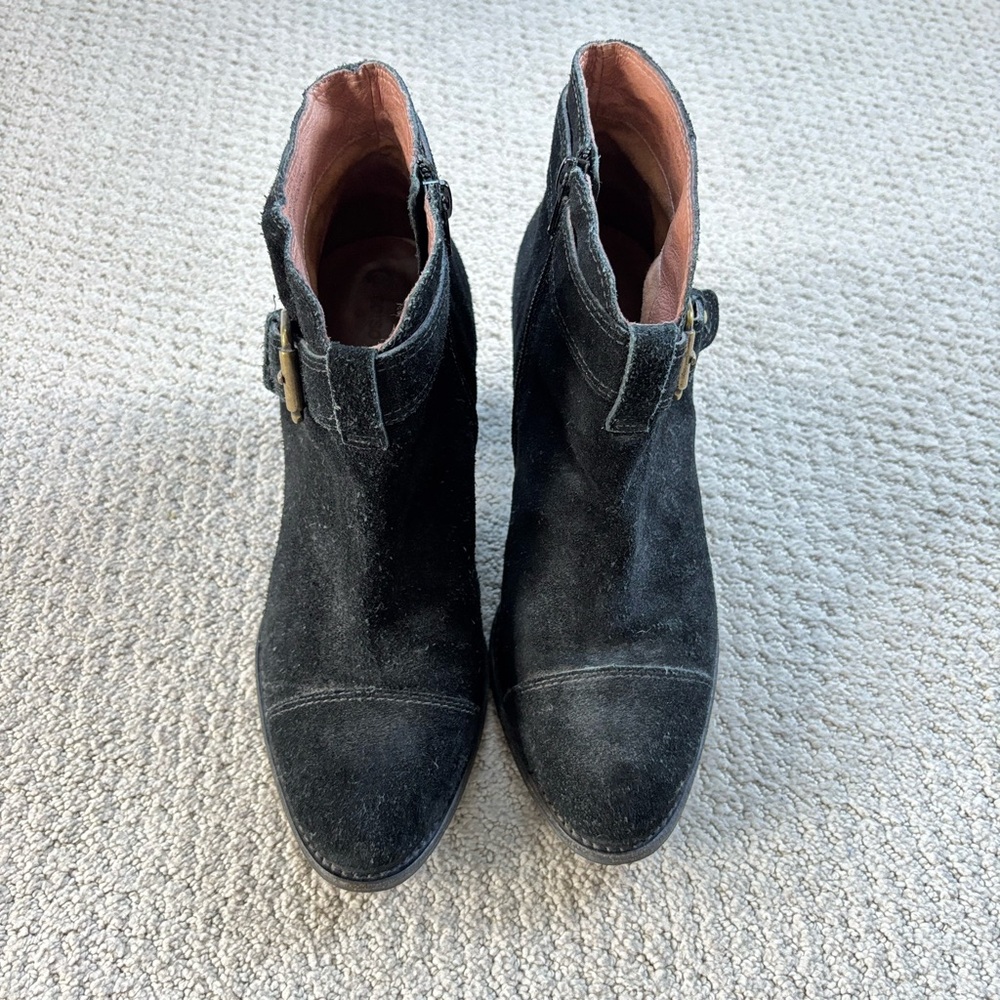 Corso Como Black Suede Ankle Boots - Picture 3 of 7